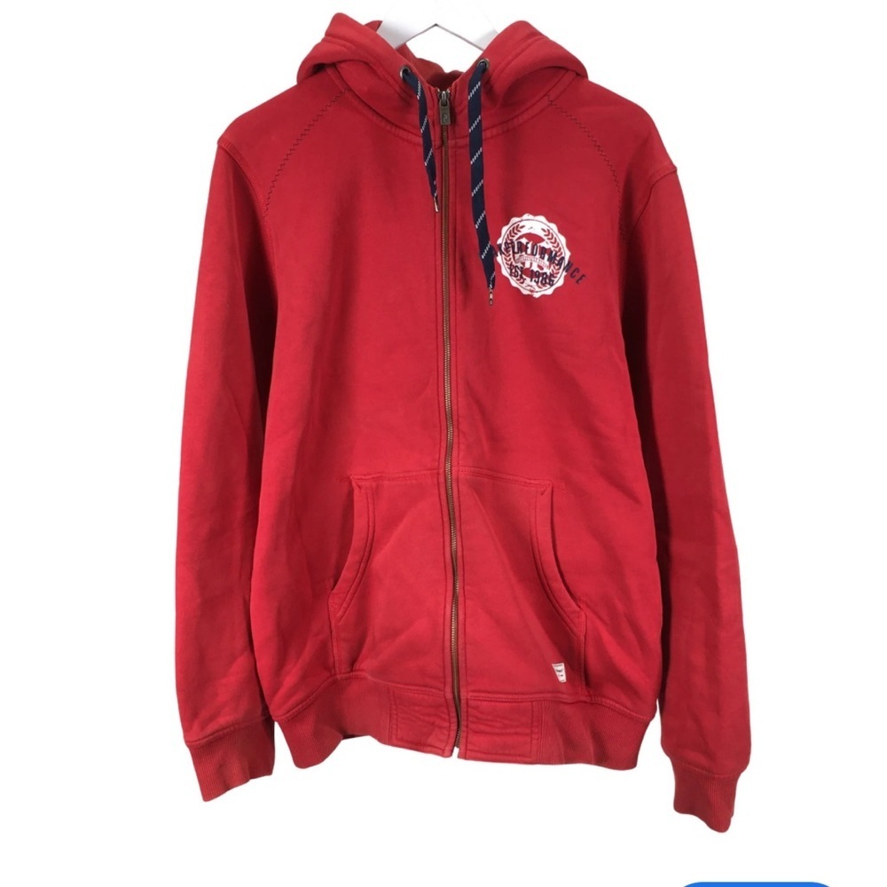Peak Performance Red Zip-Up Hoodie size M
